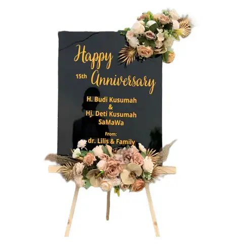 Papan Bunga Akrilik Bram Itam