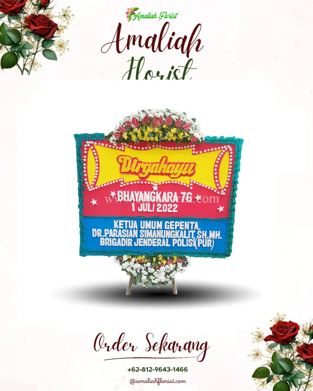 Papan Bunga HUT Ulang Tahun Bram Itam